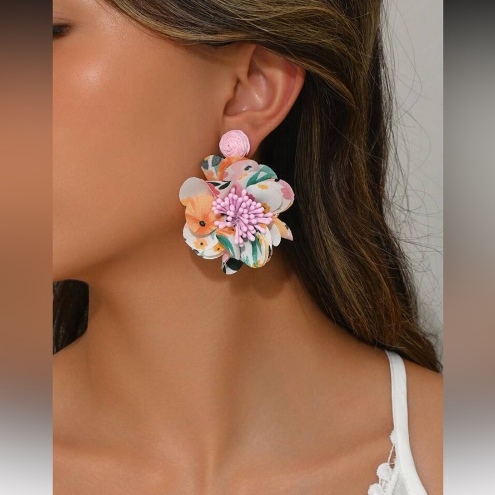 Handmade bohemian Floral Earrings